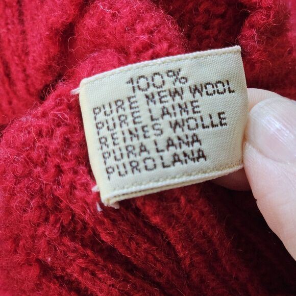 Vtg Braemar 100% Scottish New Wool Sweater Red Crewneck Womans M (38) - Picture 8 of 8